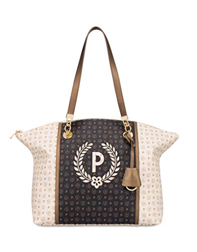 Pollini Shopping Dimensioni: 30X48X13 Avorio/nero/bronzo