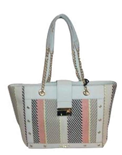 TWIN SET RS8TFA shopping con catena in ecopelle e cotone
