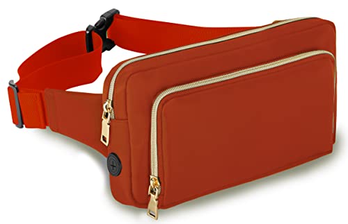 Marsupio da donna per escursionismo casuale viaggio, Rosso mattone
