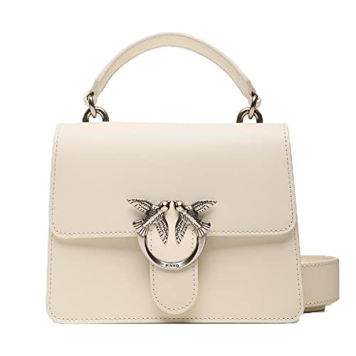 Pinko Love One Top Handle Mini Light, Borsa Donna, Z14O_Bianco...