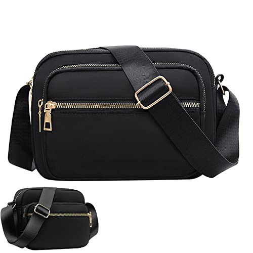 KEYRI Borsa a Tracolla da Donna in Nylon con 4 Scomparti Capienti...