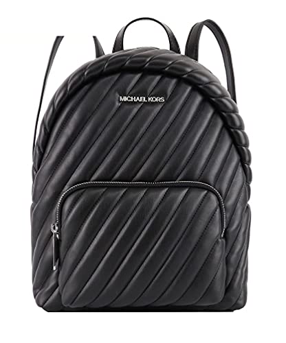 Michael Kors Erin Medium Quilted Women's Backpack (Black / Silver...