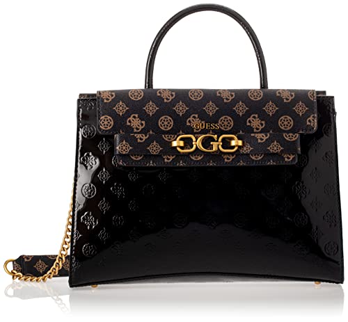 Guess, Zira High Society Borsa a tracolla Donna, Logo Moka/Nero,...