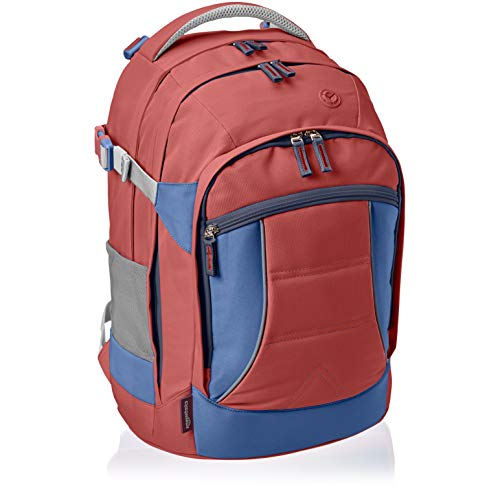 Amazon Basics - Zaino ergonomico (rosso, 30 litri)