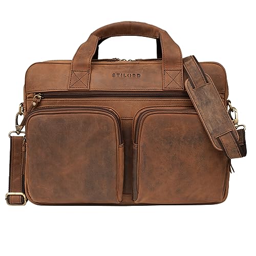 STILORD 'Caesar' Borsa Ventiquattrore Uomo in Pelle Borsa Grande a...