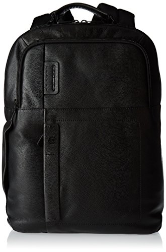 PIQUADRO Pulse, Zaino in Pelle Uomo, Nero