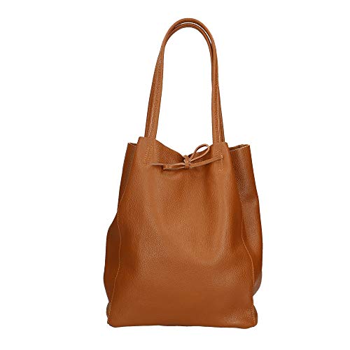 Chicca Borse Borsa a Spalla Donna in Pelle Made in Italy 27x33x13 Cm