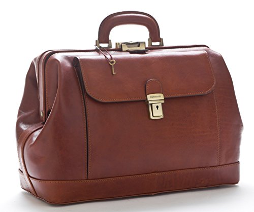 D&D - Doctor's Bag Borsa medico Classica - Made in Italy (Mogano...