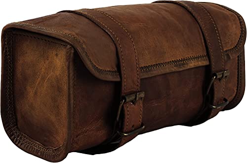 american blue Borsa da manubrio in pelle marrone borsa da sella per...