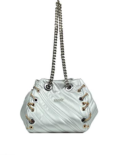 LIU JO AF0111E0002 borsa secchiello ecopelle SILVER
