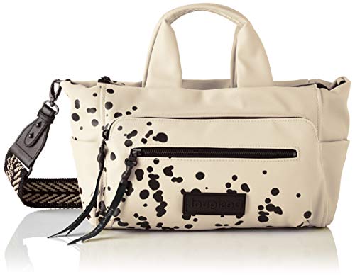 Desigual PU Hand Bag, Borsa a Mano Donna, Bianco, U