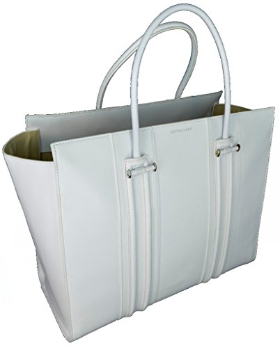 Borbonese BORSA A SPALLA DONNA PELLE BIANCO WOMAN BAG WHITE BIG 963778