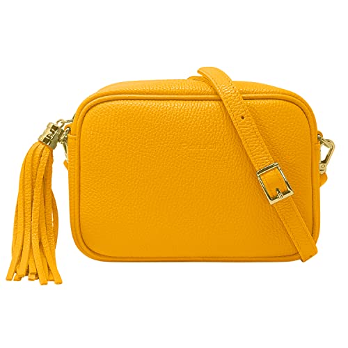 Parubi, Borsa Donna a Tracolla, In Vera Pelle Grana Dollaro, Made in...