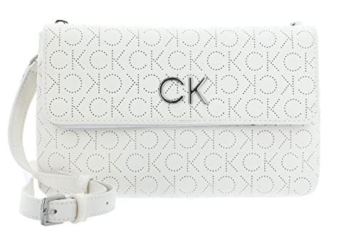 Calvin Klein Re-Lock DBL Crossbody Bag PERF CK White