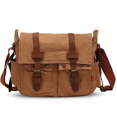 FANDARE Retro Borsa a Tracolla Tela Borse a spalla per 14 pollici...