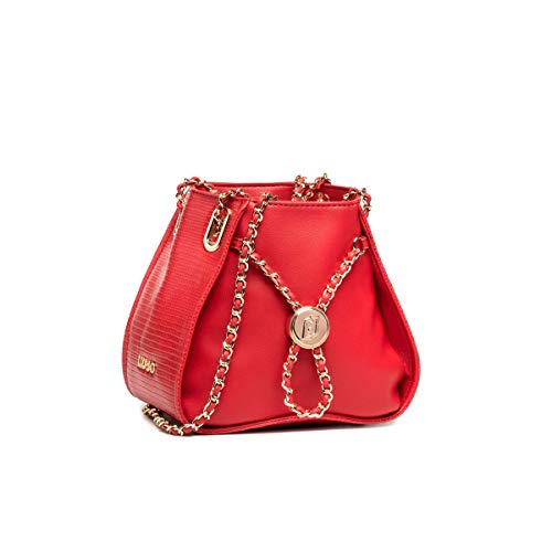 Borsa shopping Liu-jo secchiello S drawstring ecopelle rosso BS21LJ45...