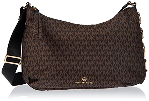 Michael Kors LG Conv MSGR Leonie, Borsa Donna, Brown/Blk