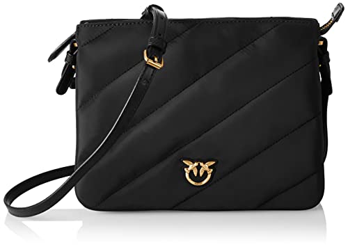 Pinko Love Puff Tris Mini Recycled N, Borsa Donna, Z99q_nero-antique...