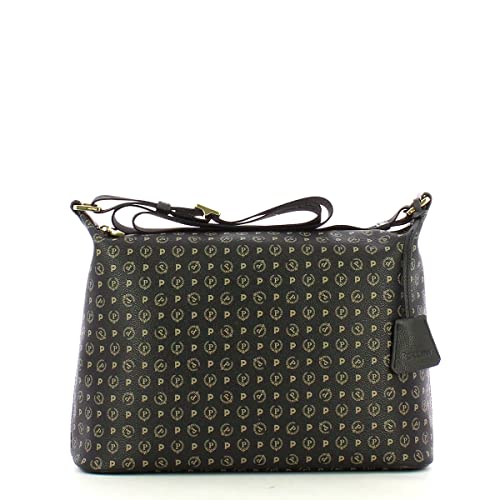 Pollini Heritage shoulder bag Pvc calf leither black