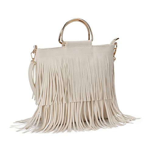 EVEOUT Borsa nappa da Donna Moda Borsa con frange Borsa a tracolla...