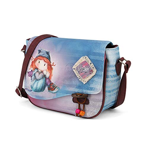 Forever Ninette Origin-Borsa a Tracolla Muffin, Multicolore