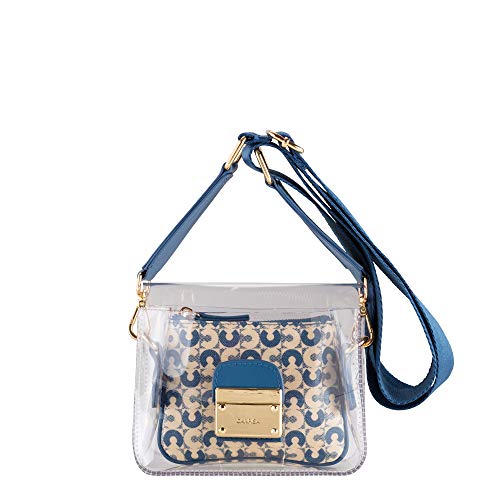 CARPISA® Mini borsa trasparente da donna con tracolla e chiusura...