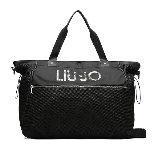 LIU JO Shopping bag ecosostenibile TF3239 (ONE SIZE, NERO)