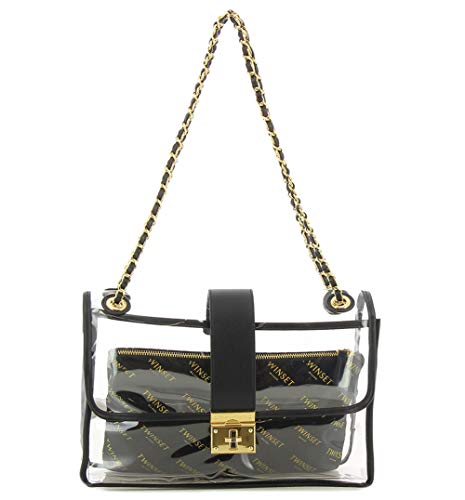 Twinset borsa nera in PVC UNI