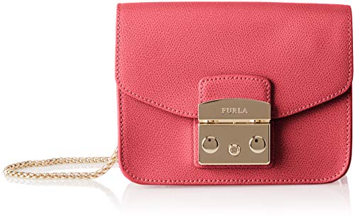 FURLA Metropolis Mini Crossbody - Borsa Donna, Rosso (Ruby), 8x12x17...