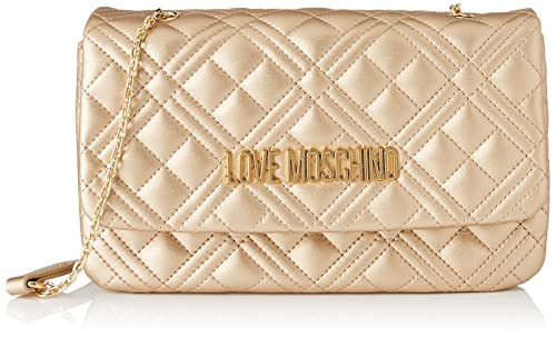 Love Moschino Borsa Soft Pu Oro, BORSA A SPALLA Donna, Multicolor,...