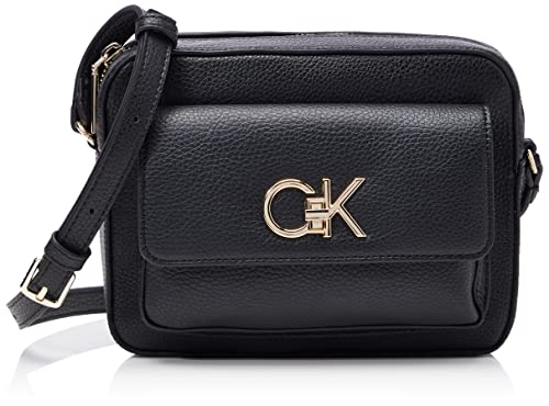 Calvin Klein Borsa a Tracolla Donna Re-Lock Camera Bag Piccola, Nero...