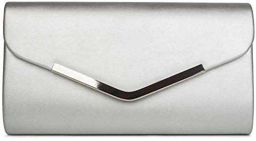styleBREAKER borsa clutch con design a busta a quadri con chiavistello...