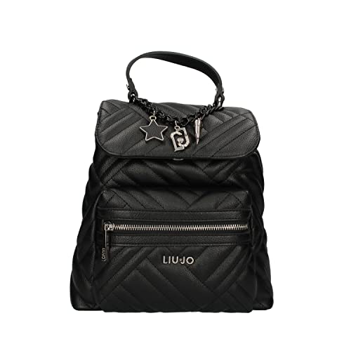 LIU JO Zaino nero liu jo da donna con charm Donna Zaini