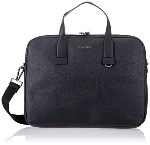 Calvin Klein Borsa per Laptop di Calore, Computer Uomo, Nero, Medium