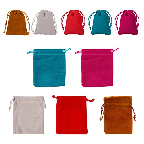 KARELLS Sacchetti con Coulisse in Velluto, 10 Pezzi Sacchetti per...