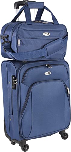 CABIN GO 5550 Set da 2 Valigie Trolley Leggero con Bagaglio a mano...