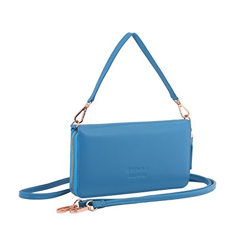 StilGut Smart Wallet in pelle - elegante clutch, portafoglio, custodia...
