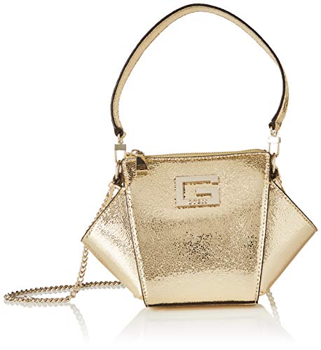 Guess Dinner Date Mini Shoulder Bag, Bags Clutch Donna, Gold, One Size