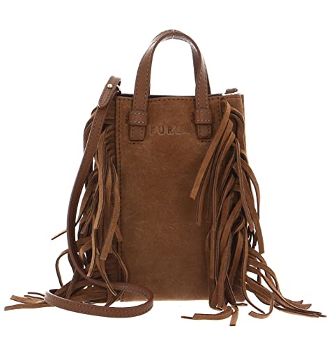 FURLA Miastella Mini Vertical Crossbody Bag Cognac H