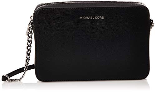 Michael Kors Jetset Lg Ew Crossbody, Borsa Donna, Nero (Black),...