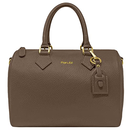 Parubi Borsa a Mano Donna Borsa a Bauletto in Vera Pelle, Borsetta a...