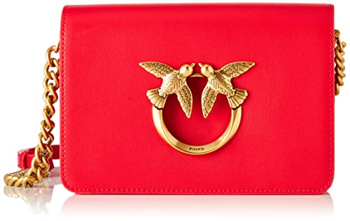 Pinko Love Click Mini Vitello Seta, Borsa Donna, R41Q_Rosso...