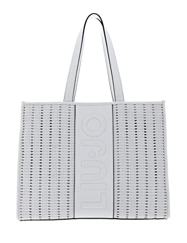 Borsa Liu Jo lucente L shopper intrecciata NA2065 E0513 off white