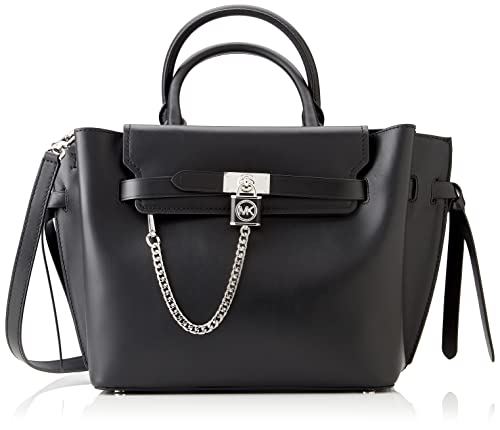 Michael Kors LG Belted Satchel, Borsa Donna, Nero