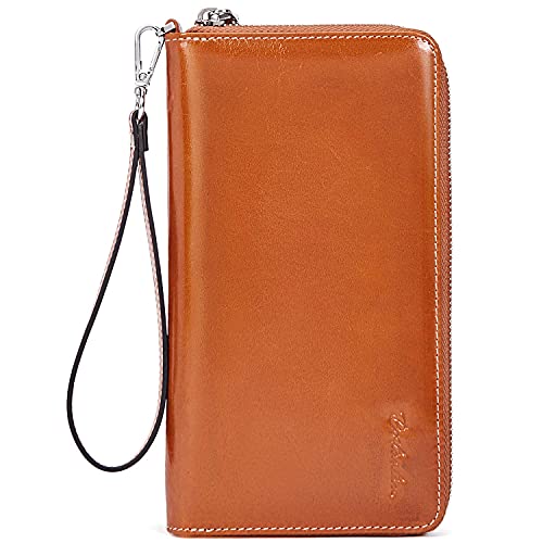 Bostanten Portafogli in Pelle per le Donne Blocco RFID Zip Intorno al...