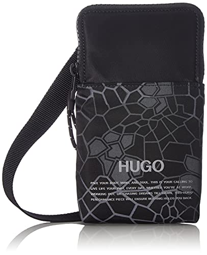 HUGO Record SN_Neck Pouch, Tasca per Il Collo Uomo, Nero1, Taglia...
