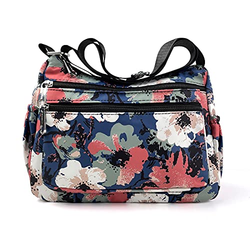 NOTAG Borsa Donna Borsa Tracolla in Nylon Floreale Impermeabile Borsa...