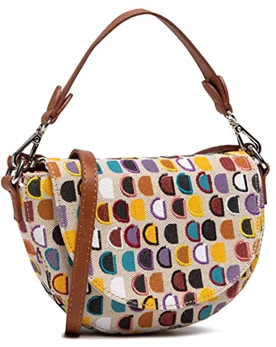 Desigual Fabric Across Body Bag, Donna, Bianco, U