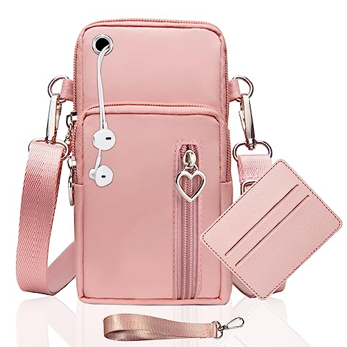 LYJOW Porta Cellulare Tracolla Donna Rosa Con Foro Per Auricolare...
