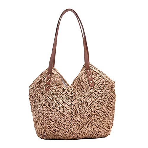 Murezima Grande borsa da spiaggia di paglia per le donne, borsa da...